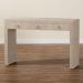 bali & pari Cielo Bohemian Woven Natural Grasscloth 3-Drawer Console Table - Cielo-Natural Woven Grasscloth-Console Table