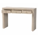 bali & pari Cielo Bohemian Woven Natural Grasscloth 3-Drawer Console Table - Cielo-Natural Woven Grasscloth-Console Table