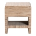 bali & pari Callan Bohemian Woven Natural Grasscloth 1-Drawer Nightstand - Candy-Natural Woven Grasscloth-NS