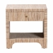 bali & pari Julia Bohemian Woven Natural Grasscloth 1-Drawer Nightstand - Julia-Natural Woven Grasscloth-NS