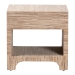 bali & pari Julia Bohemian Woven Natural Grasscloth 1-Drawer Nightstand - Julia-Natural Woven Grasscloth-NS