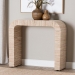 bali & pari Yareli Bohemian Woven Natural Grasscloth Console Table - Yareli-Natural Woven Grasscloth-Console Table