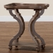 Baxton Studio Yannick French Country Antique Brown Wood End Table - JY24A182-Brown-ET