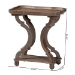 Baxton Studio Yannick French Country Antique Brown Wood End Table - JY24A182-Brown-ET