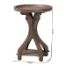 Baxton Studio Westlyn French Country Antique Brown Wood End Table - JY24A183-Brown-ET