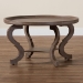 Baxton Studio Madrona French Country Antique Brown Wood Coffee Table - JY24A184-Brown-CT