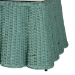 bali & pari Palm Bohemian Seafoam Green Scallop Rattan Ottoman - Palm-Green Rattan-Ottoman w/ Cushion