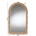 Baxton Studio Caitlin Antique Gold Finished Wood Arch Accent Wall Mirror with Carved Leaf Border - RXW-10951-Wall Mirror