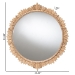 Baxton Studio Caitlin Antique Gold Finished Wood Round Accent Wall Mirror with Carved Leaf Border - RXW-10952-Wall Mirror