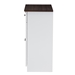 Baxton Studio Lauren Modern and Contemporary Two-tone White and Dark Brown Buffet Kitchen Cabinet with Two Doors and Two Drawers - DR 883400-White/Wenge