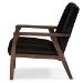 Baxton Studio Nikko Mid-century Modern Scandinavian Style Dark Brown Faux Leather 3 Pieces Living Room Sets - BBT8011A2-Brown 3PC Set