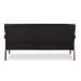 Baxton Studio Nikko Mid-century Modern Scandinavian Style Dark Brown Faux Leather 3 Pieces Living Room Sets - BBT8011A2-Brown 3PC Set