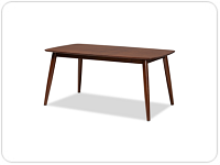 Baxton Studio Eveline Modern Walnut Brown Finished Wood 43-Inch Dining Table