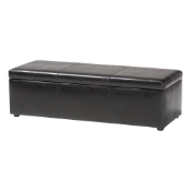 Baxton Studio Dennehy Black Modern Ottoman Baxton Studio Dennehy Dark Brown Modern Ottoman, wholesale furniture, restaurant furniture, hotel furniture, commercial furniture