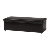 Baxton Studio Dennehy Dark Brown Modern Ottoman Baxton Studio Dennehy Black Modern Ottoman, wholesale furniture, restaurant furniture, hotel furniture, commercial furniture