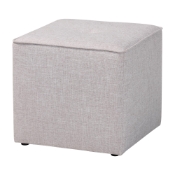 Baxton Studio Corinne Modern and Contemporary Light Grey Fabric Upholstered Ottoman Baxton Studio restaurant furniture, hotel furniture, commercial furniture, wholesale living room furniture, wholesale ottoman, classic standard ottoman