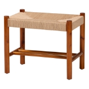 Baxton Studio Saura Mid-Century Modern Oak Brown Finished Wood and Hemp Accent Bench Baxton Studio restaurant furniture, hotel furniture, commercial furniture, wholesale bedroom furniture, wholesale storage ottoman, classic storage ottoman