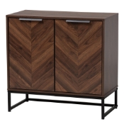 Baxton Studio Sadia Modern Walnut Brown Finished Wood Storage Cabinet Baxton Studio restaurant furniture, hotel furniture, commercial furniture, wholesale living room furniture, wholesale storage cabinet, classic storage cabinet