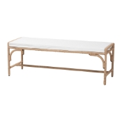 bali & pari Nasim Modern Bohemian Natural Jute and Metal Accent Bench Baxton Studio restaurant furniture, hotel furniture, commercial furniture, wholesale living room furniture, wholesale ottoman, classic ottoman
