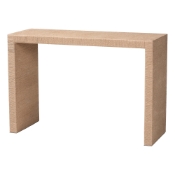 bali & pari Colandra Modern Bohemian Natural Brown Jute and Wood Console Table Baxton Studio restaurant furniture, hotel furniture, commercial furniture, wholesale living room furniture, wholesale console table, classic console table