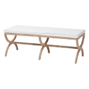 bali & pari Maliyah Japandi Natural Jute Accent Bench Baxton Studio restaurant furniture, hotel furniture, commercial furniture, wholesale living room furniture, wholesale ottoman, classic ottoman