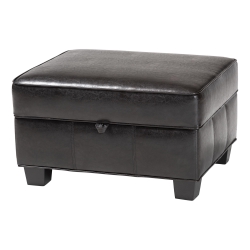 Baxton Studio Agustus Brown Leather Storage Ottoman Brown Bi-cast Leather Storage Ottoman wholesale, wholesale furniture, restaurant furniture, hotel furniture, commercial furniture