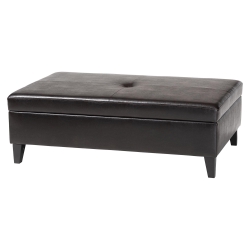 Baxton Studio Sandusky Dark Brown Full Leather Cocktail Ottoman Sandusky Dark Brown Full Leather Cocktail Ottoman wholesale, wholesale furniture, restaurant furniture, hotel furniture, commercial furniture