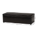 Baxton Studio Dennehy Dark Brown Modern Ottoman - Y-168-Promote-dark brown