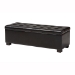 Baxton Studio Roanoke Ottoman - BBT3101-Dark Brown-OTTO