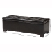 Baxton Studio Roanoke Ottoman - BBT3101-Dark Brown-OTTO