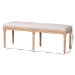 Baxton Studio Clairette Wood Traditional French Bench - TSF-9303-Beige-OTTO