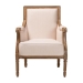 Baxton Studio Chavanon Wood & Light Beige Linen Traditional French Accent Chair - ASS500Mi CG4