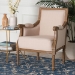 Baxton Studio Chavanon Wood & Light Beige Linen Traditional French Accent Chair - ASS500Mi CG4
