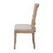 Baxton Studio Estelle  Chic Rustic French Country Cottage Weathered Oak Beige Fabric Button-tufted Upholstered Dining Chair - TSF-9341