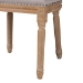 Baxton Studio Estelle  Chic Rustic French Country Cottage Weathered Oak Beige Fabric Button-tufted Upholstered Dining Chair - TSF-9341