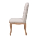 Baxton Studio Hudson Chic Rustic French Country Cottage Weathered Oak Beige Fabric Button-tufted Upholstered Dining Chair - TSF-9342