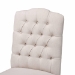 Baxton Studio Hudson Chic Rustic French Country Cottage Weathered Oak Beige Fabric Button-tufted Upholstered Dining Chair - TSF-9342