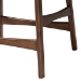 Baxton Studio Latina Mid-century Retro Modern Scandinavian Style Black Faux Leather Upholstered Walnut Wood Finishing 24-Inches Counter Stool - Latina Barstool-Black PVC