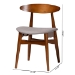 Baxton Studio Flora Mid-Century Modern Light Grey Fabric and "Oak" Medium Brown Finishing Wood Dining Chair - Flora-Medium Oak-DC