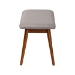 Baxton Studio Flora Mid-Century Modern Light Grey Fabric and "Oak" Medium Brown Finishing Wood Dining Bench - Flora-Medium Oak-Bench