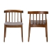 Baxton Studio Wyatt Mid-Century Modern Walnut Wood Dining Chair Set of 2 - Florence Dining Chair