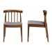 Baxton Studio Wyatt Mid-Century Modern Walnut Wood Dining Chair Set of 2 - Florence Dining Chair