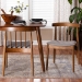 Baxton Studio Wyatt Mid-Century Modern Walnut Wood Dining Chair Set of 2 - Florence Dining Chair