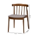 Baxton Studio Wyatt Mid-Century Modern Walnut Wood Dining Chair Set of 2 - Florence Dining Chair