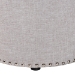 Baxton Studio Rosine Modern and Contemporary Light Grey Fabric Upholstered Nail Trim Ottoman - 1708-Light Gray