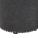 Baxton Studio Rosine Modern and Contemporary Dark Grey Fabric Upholstered Nail Trim Ottoman - 1708-Gray