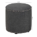 Baxton Studio Rosine Modern and Contemporary Dark Grey Fabric Upholstered Nail Trim Ottoman - 1708-Gray