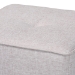 Baxton Studio Corinne Modern and Contemporary Light Grey Fabric Upholstered Ottoman - 1709-Light Gray