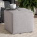 Baxton Studio Corinne Modern and Contemporary Light Grey Fabric Upholstered Ottoman - 1709-Light Gray