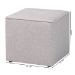 Baxton Studio Corinne Modern and Contemporary Light Grey Fabric Upholstered Ottoman - 1709-Light Gray
